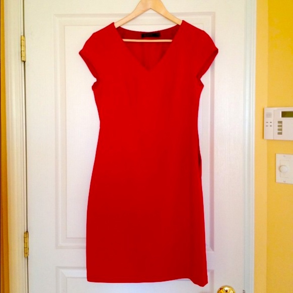 The Limited bright red dress knee length